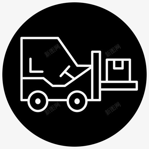 bendi卡车装载叉车图标svg_新图网 https://ixintu.com 1-Outline-Front bendi 卡车 叉车 工业 物流 装载 运输