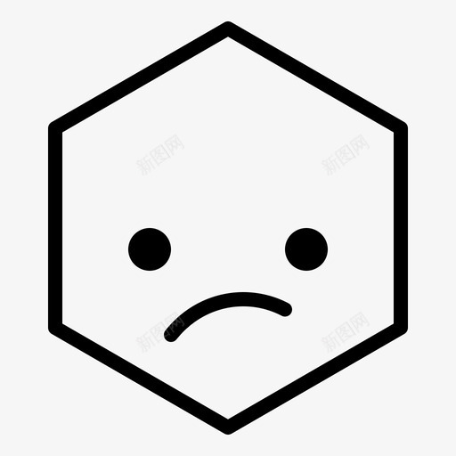表情脸贴纸图标svg_新图网 https://ixintu.com 三角形 脸 表情 贴纸 轮廓表情