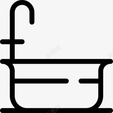 浴缸水管工2直线图标图标