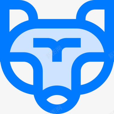 狐狸野生动物2蓝色图标图标