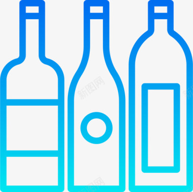 葡萄酒派对56梯度图标图标