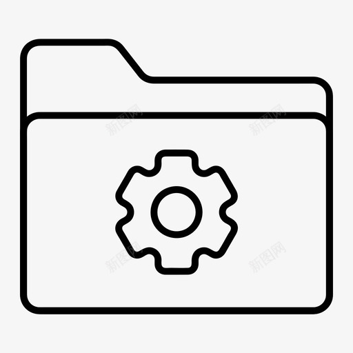 文件夹设置自动化文件图标svg_新图网 https://ixintu.com 文件 文件夹 管理 自动化 设备 设置