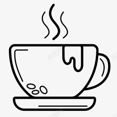 一杯茶咖啡热饮图标图标