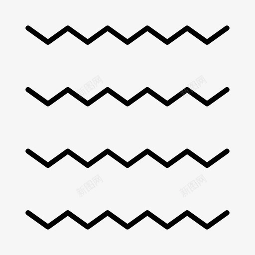 曲折几何线条图标svg_新图网 https://ixintu.com 几何 图案 曲折 笔划 线条