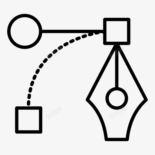 艺术贝塞尔图标svg_新图网 https://ixintu.com 图标 塞尔 平面设计 线图 绘图 艺术 设计