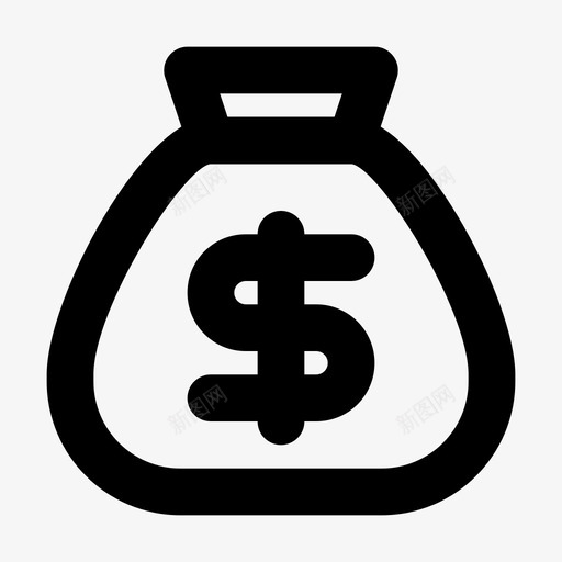 预算商业资本图标svg_新图网 https://ixintu.com 商业 管理 资本 钱袋 预算 黑色