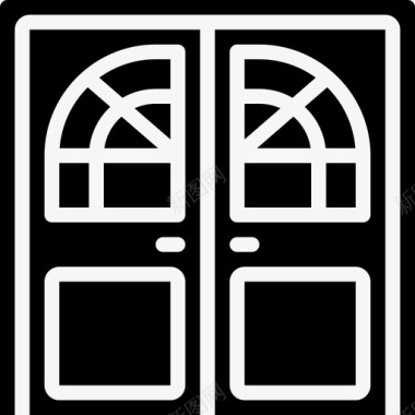 门建筑门5填充图标图标