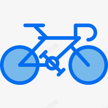 自行车运动81蓝色图标图标