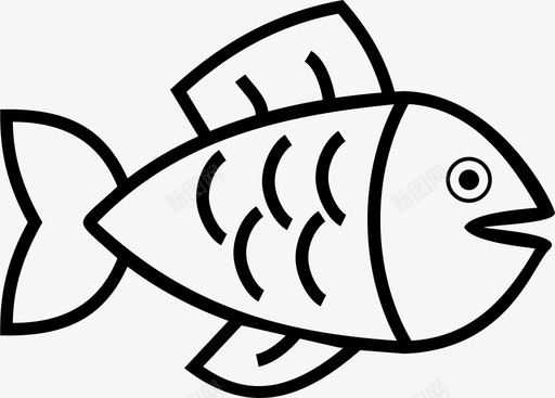 鱼动物食物图标图标