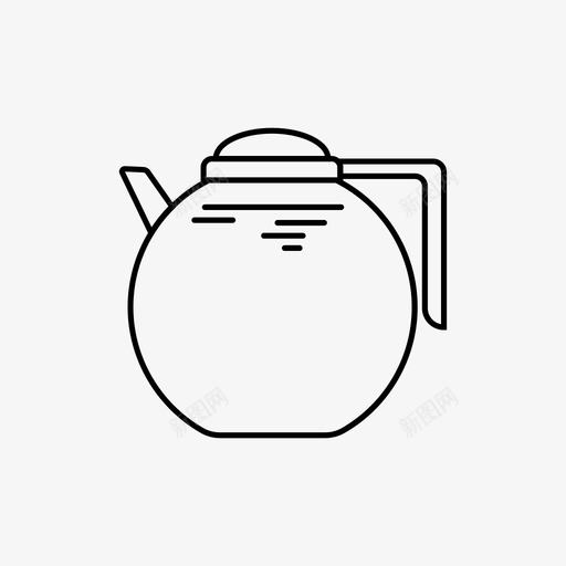 茶壶饮料咖啡图标svg_新图网 https://ixintu.com 咖啡 杯子 茶壶 饮料