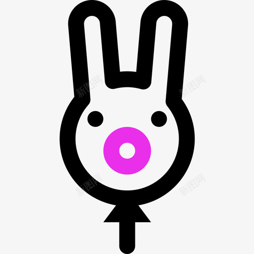 兔子生日108双音图标svg_新图网 https://ixintu.com 兔子 双音 生日
