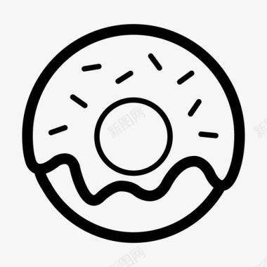 甜甜圈早餐快餐图标图标