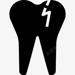 断牙断牙保健23补牙图标高清图片