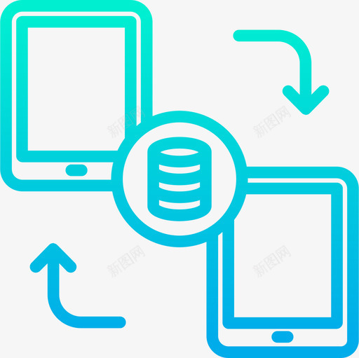 智能手机数据科学5梯度图标svg_新图网 https://ixintu.com 手机 数据 智能 梯度 科学