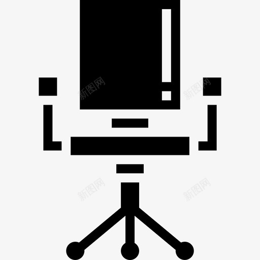 椅子办公用品2填充图标svg_新图网 https://ixintu.com 办公用品2 填充 椅子