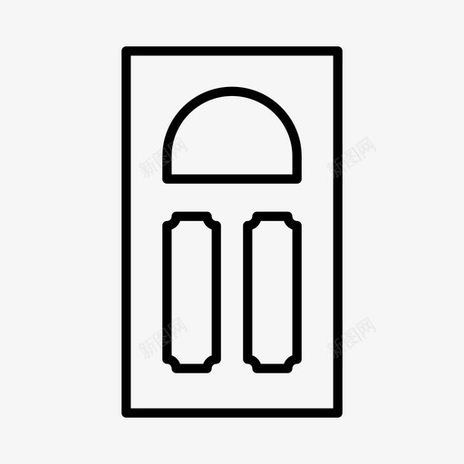门装饰门门口图标svg_新图网 https://ixintu.com 入口 家 装饰门 门 门口