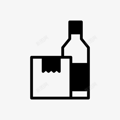 产品瓶子盒子图标svg_新图网 https://ixintu.com 产品 包装 容器 瓶子 盒子 立方体