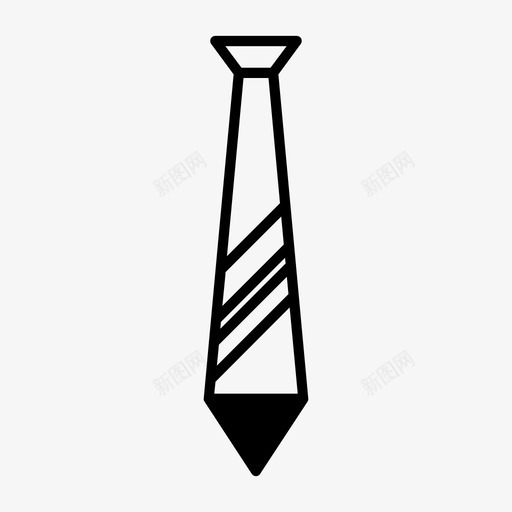 领带着装优雅图标svg_新图网 https://ixintu.com 优雅 办公室 时尚 着装 领带
