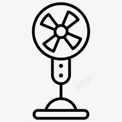 立式电风扇台扇充电扇电风扇图标高清图片