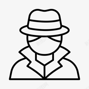 侦探私家侦探间谍图标图标