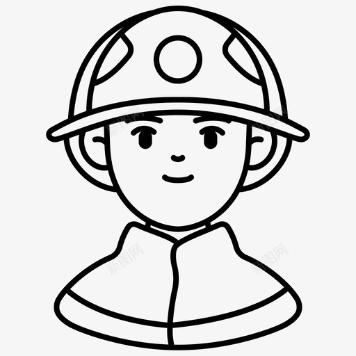 消防员头像职业人物图标svg_新图网 https://ixintu.com 人物 头像 消防员 职业 轮廓