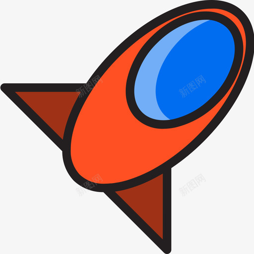 火箭玩具9线性颜色图标svg_新图网 https://ixintu.com 火箭 玩具 线性 颜色