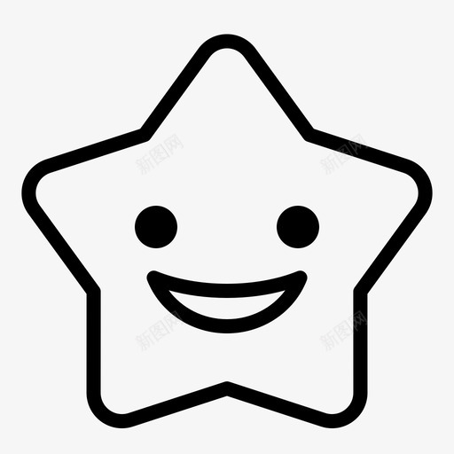 笑表情脸图标svg_新图网 https://ixintu.com 表情 贴纸 轮廓