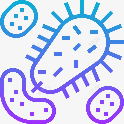 细菌化学41梯度图标svg_新图网 https://ixintu.com 化学 梯度 细菌