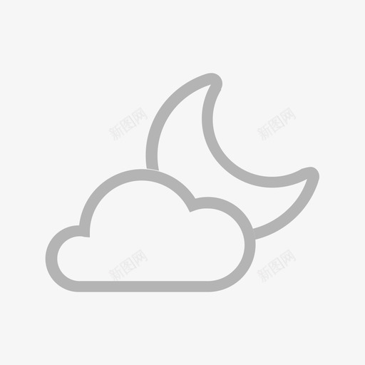 Partly Cloudy Nightsvg_新图网 https://ixintu.com Partly Cloudy Night Group 12732