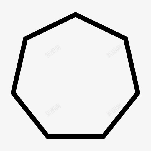 七边形几何形形状图标svg_新图网 https://ixintu.com 七边形 几何形 形状