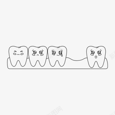 牙齿牙齿护理牙科图标图标
