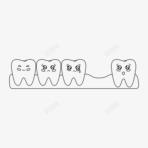 牙齿牙齿护理牙科图标svg_新图网 https://ixintu.com kawaii 医学 护理 牙科 牙齿