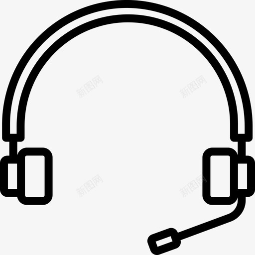 耳机客户麦克风图标svg_新图网 https://ixintu.com 客户 操作员 支持 智能设备 耳机 麦克风
