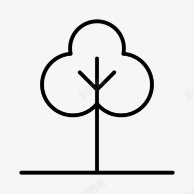 树花园自然图标图标