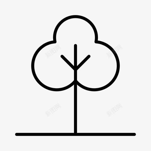 树花园自然图标svg_新图网 https://ixintu.com 公园 户外 树 树木 自然 花园