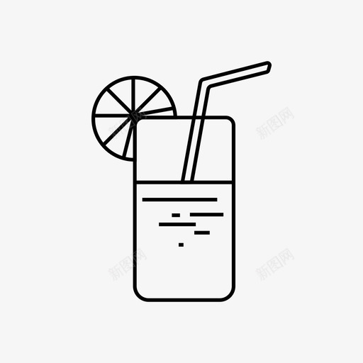 柠檬冰茶饮料咖啡图标svg_新图网 https://ixintu.com 冰茶 咖啡 杯子 柠檬 饮料