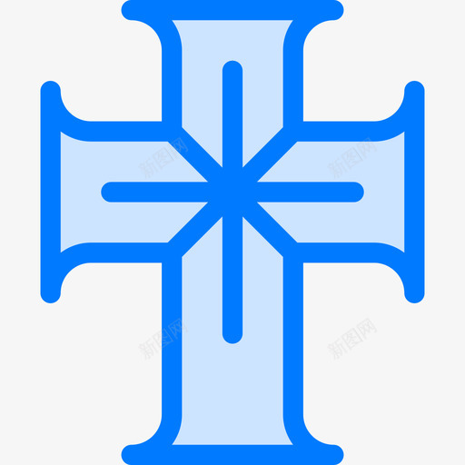 天主教中世纪36蓝色图标svg_新图网 https://ixintu.com 中世纪 天主教 蓝色