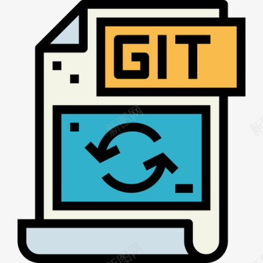 Git文件和文档45线性颜色图标图标