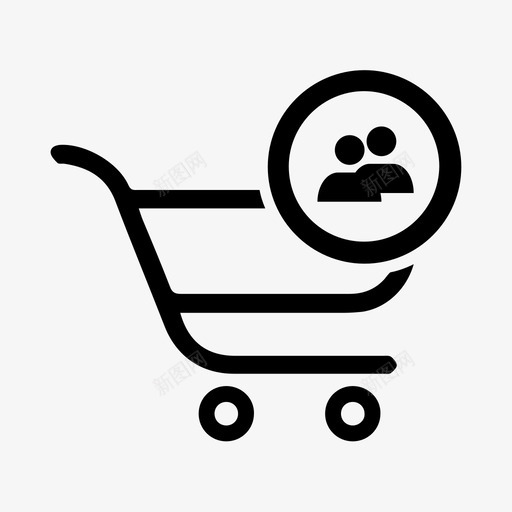 购物车用户添加用户图标svg_新图网 https://ixintu.com 添加 用户 购物车