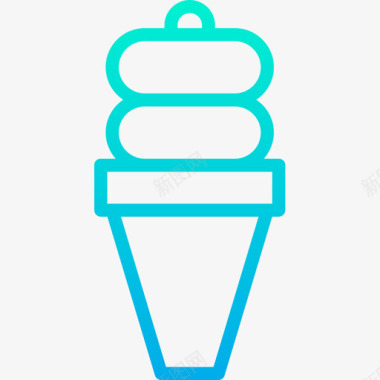 冰淇淋夏季68梯度图标图标