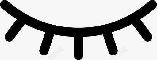 睫毛眼睑休息图标svg_新图网 https://ixintu.com 休息 眼睑 睡觉 睫毛 辣酱