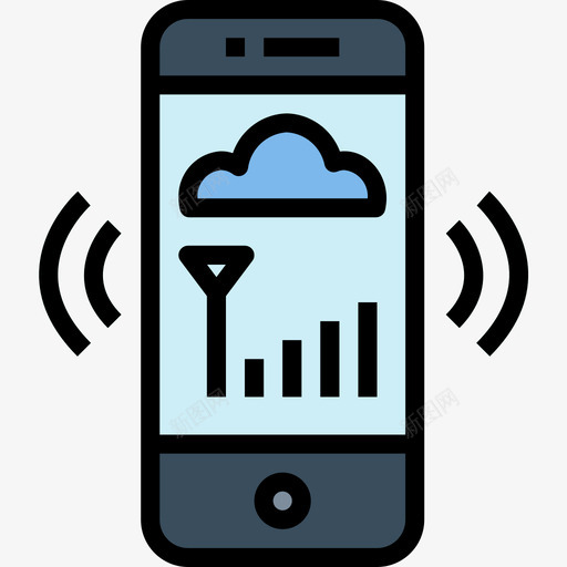 信号无线电台4线性彩色图标svg_新图网 https://ixintu.com 信号 彩色 无线电台 线性