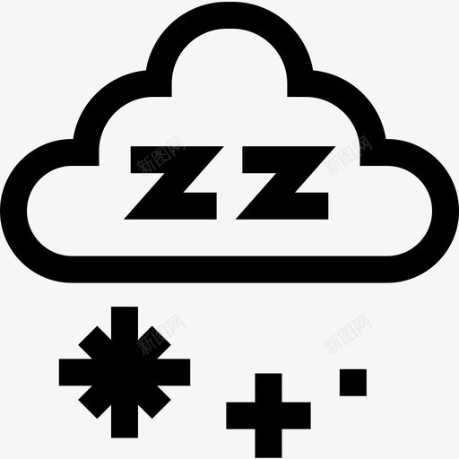 做梦该睡觉了12点线性的图标svg_新图网 https://ixintu.com 做梦 线性的 该睡觉了12点