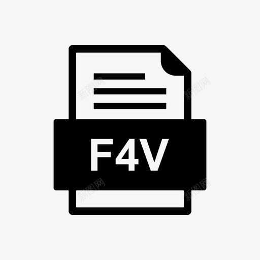 f4v文件文件图标文件类型格式svg_新图网 https://ixintu.com 41种文件格式 f4v文件文件图标 文件类型 格式