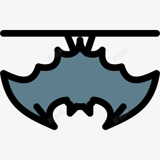 蝙蝠万圣节120线性颜色图标svg_新图网 https://ixintu.com 万圣节 线性 蝙蝠 颜色