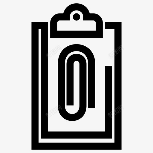 回形针附件文件图标svg_新图网 https://ixintu.com 回形针 学校 文件 附件