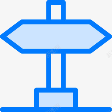 路标旅行社2蓝色图标图标