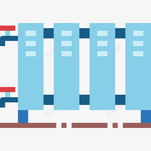 散热器8个水管工图标svg_新图网 https://ixintu.com 8个 散热器 水管 管工