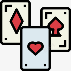 魔术卡片卡片魔术师3线性颜色图标高清图片