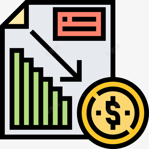 亏损财务策略12线性颜色图标svg_新图网 https://ixintu.com 亏损 策略 线性 财务 颜色